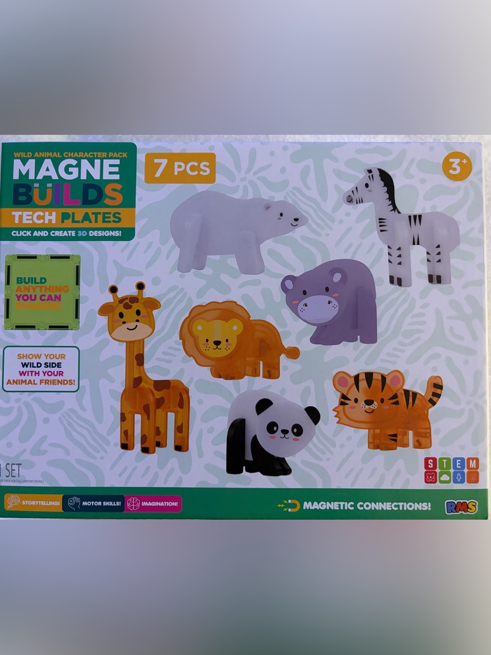 Magne Builds Tech Plates - Wild Animal Pack (7pcs)